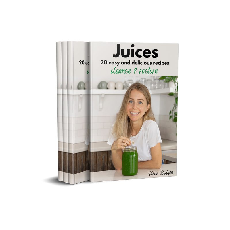 front cover of juice recipe ebook
